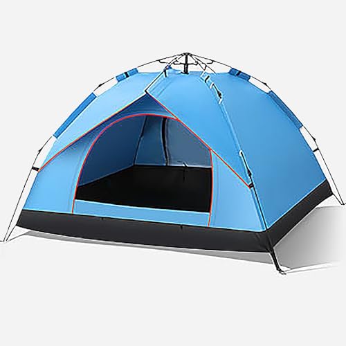 Sofort Aufbaubares Zelte, 3-4 Mann Personen Campingzelt, Leichtes und Einfach Aufzubauendes Outdoor Zelt, für Outdoor Familiencamping, Wandern, Jagen, Unverzichtbare Campingausrüstung (Color : Blue, von LYXYJRYBHD
