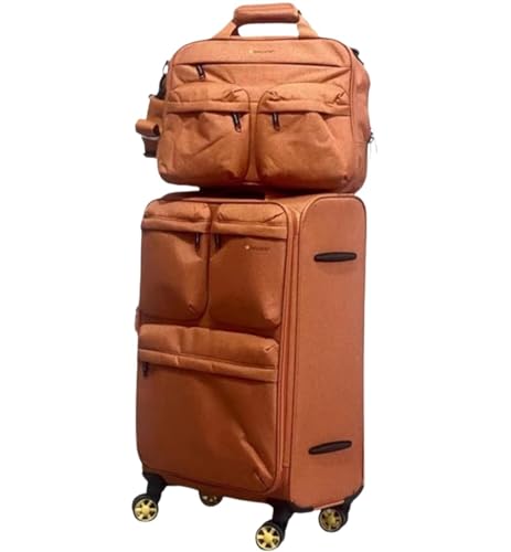 LZDLNB Handgepäck-Koffer, erweiterbar, aufrecht rollbares Gepäck, 2-teiliges Set, Spinner-Räder, TSA-Schloss für Reise-Handgepäck-Koffer, Handgepäck von LZDLNB