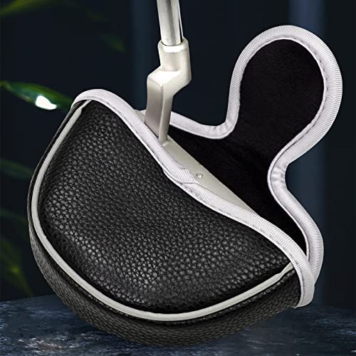LZFAN Golf Putter Cover Half Mallet Mini Golf Club Head Covers Protector Magnetic Closure for Scotty Cameron Taylormade Odyssey Club Headcover von LZFAN
