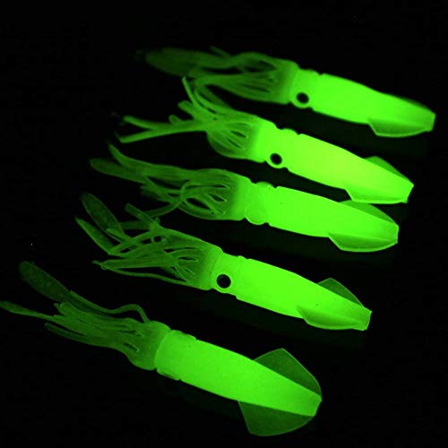 LZKW Fischköder Tintenfisch lockt Köder Langlebiges Angel-Trolling-Gerät für Angelfreunde(Luminous Squid) von LZKW