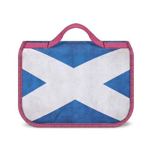 Kulturbeutel aus Segeltuch, tragbare Make-up-Tasche, britische Flagge, Kulturbeutel für Damen und Herren, Schottische Flagge, Einheitsgröße von LZNJZ