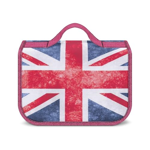 Kulturbeutel aus Segeltuch, tragbare Make-up-Tasche, britische Flagge, Kulturbeutel für Damen und Herren, Union Jack Design, Einheitsgröße von LZNJZ
