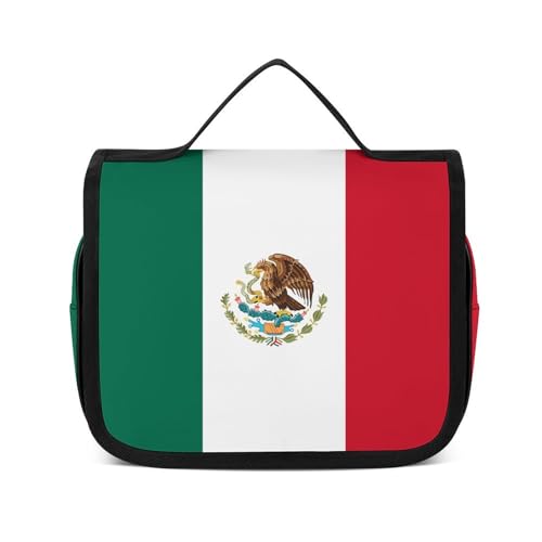 Reise-Kulturbeutel, tragbare Make-up-Tasche, südafrikanische Flagge, Kulturbeutel für Damen und Herren, Mexikanische Flagge, 22.5x18.5cm von LZNJZ