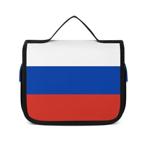 Reise-Kulturbeutel, tragbare Make-up-Tasche, südafrikanische Flagge, Kulturbeutel für Damen und Herren, Russische Flagge, 22.5x18.5cm von LZNJZ