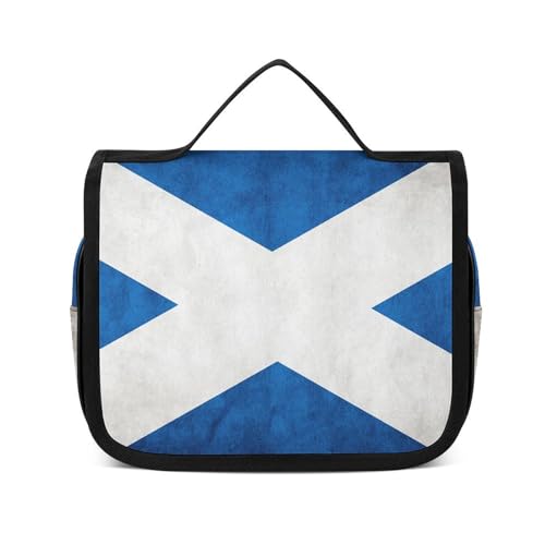 Reise-Kulturbeutel, tragbare Make-up-Tasche, südafrikanische Flagge, Kulturbeutel für Damen und Herren, Schottische Flagge, 22.5x18.5cm von LZNJZ