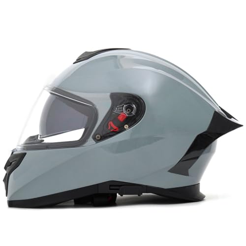 Integralhelm,Helm mit vollständiger Abdeckung,integrierter Helm,Brillenhelm, Motorradhelm, Unisex, DOT/ECE-geprüft, Cruiser, Moped, Roller 4,XL(61-62) cm von LZPHGT