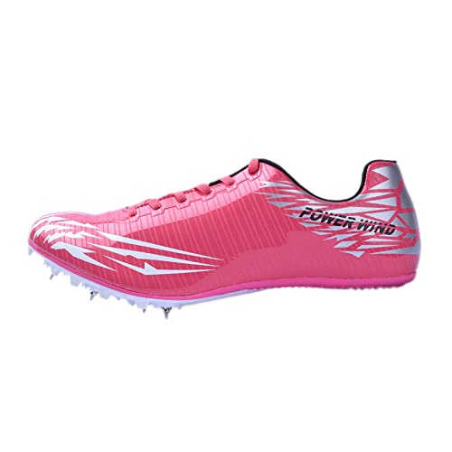 LZQpearl Leichtathletikschuhe Für Männer Und Frauen, Laufschuhe Mit Spikes, Kompatibel Mit 7 Nägeln, Unisex-Leichtathletik-Turnschuhe Für Sprint, Hoch- Und Weitsprung (Pink,37) von LZQpearl