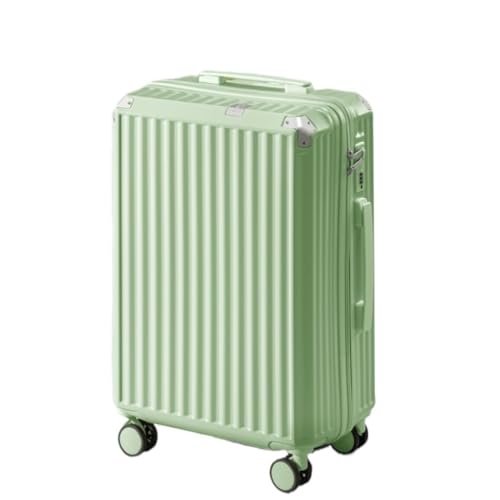 LZXJF Koffer Gepäck Koffer für Damen und Herren 50,8 cm Neuer Reißverschluss Leise Universal Rad Trolley Gepäck Code Box Koffer, grün, 61 cm von LZXJF