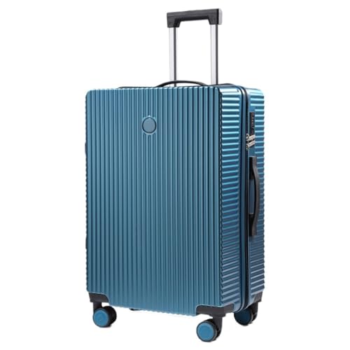 LZXJF Koffer Neuer Koffer, Kleiner Leichter Trolley Koffer für Damen und Herren, Koffer Passwortbox 20 Zoll 24 Zoll Koffer, blau, 66 cm von LZXJF