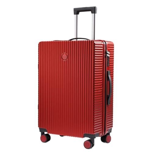 LZXJF Koffer Neuer Koffer, Kleiner Leichter Trolley Koffer für Damen und Herren, Koffer Passwortbox 20 Zoll 24 Zoll Koffer, rot, 61 cm von LZXJF