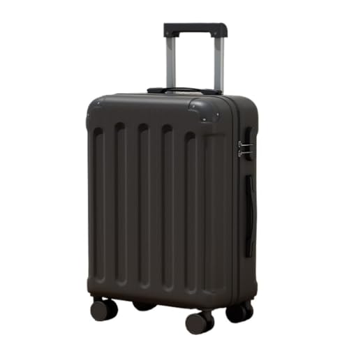 LZXJF Koffer Passwort Boarding Koffer Trolley Koffer Koffer Tasche Männer Und Frauen Universal Rad 22 Zoll Langlebig Suitcase (Color : Black, Size : 22in) von LZXJF
