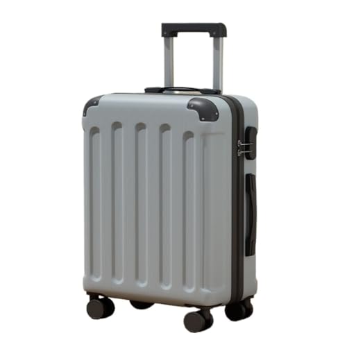 LZXJF Koffer Passwort Boarding Koffer Trolley Koffer Koffer Tasche Männer Und Frauen Universal Rad 22 Zoll Langlebig Suitcase (Color : Gray, Size : 26in) von LZXJF