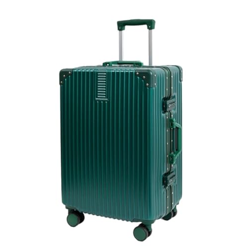 LZXJF Koffer mit Aluminiumrahmen, 50,8 cm, für Damen und Herren, Trolley-Koffer für Herren, 61 cm, Passwortbox, Koffer, grün, 20in von LZXJF