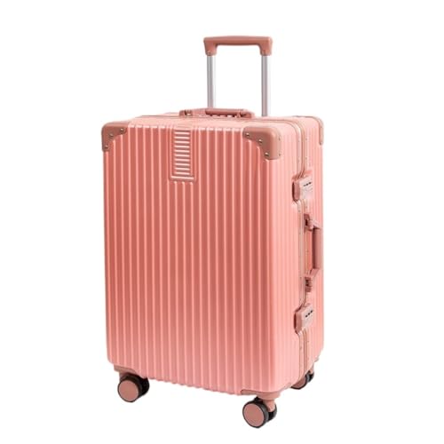 LZXJF Koffer mit Aluminiumrahmen, 50,8 cm, für Damen und Herren, Trolley-Koffer für Herren, 61 cm, Passwortbox, Koffer, rose, 20in von LZXJF