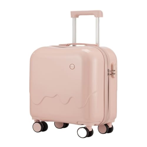 LZXJF Suitcase New Lightweight Carry-on Suitcase 50.8 cm Multifunctional Suitcase with Cup Holder USB Charging Port Suitcases, rose, 18in von LZXJF