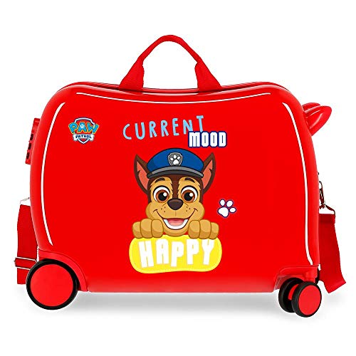 Paw Patrol Playful Kinder-Koffer Rot 50x39x20 cms Hartschalen ABS Kombinationsschloss 38L 2,1kgs 4 Räder Handgepäck von La Patrulla Canina