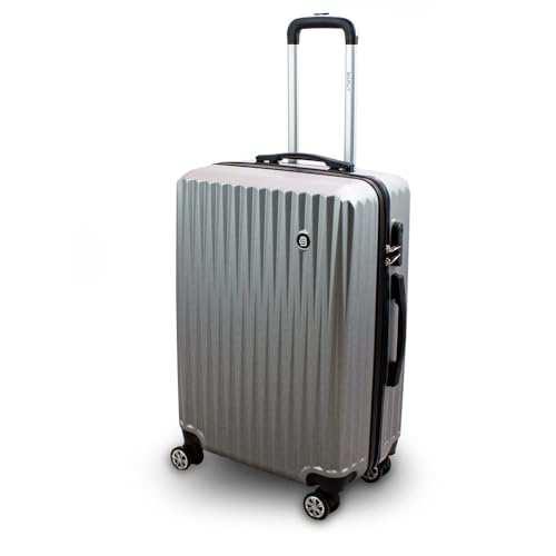 Lacestone Barut Trolley Hartschalen Koffer Hartschalenkoffer Hardcase Größe L - Modell General (Silber) von Lacestone