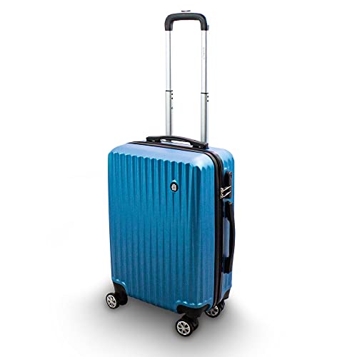 Lacestone Barut Trolley Hartschalen Koffer Hartschalenkoffer Hardcase Größe M - Modell General (Blau) von Lacestone