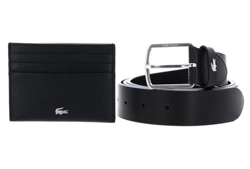 Lacoste Elegance Punch Cardholder + Belt Box W85 Noir von Lacoste