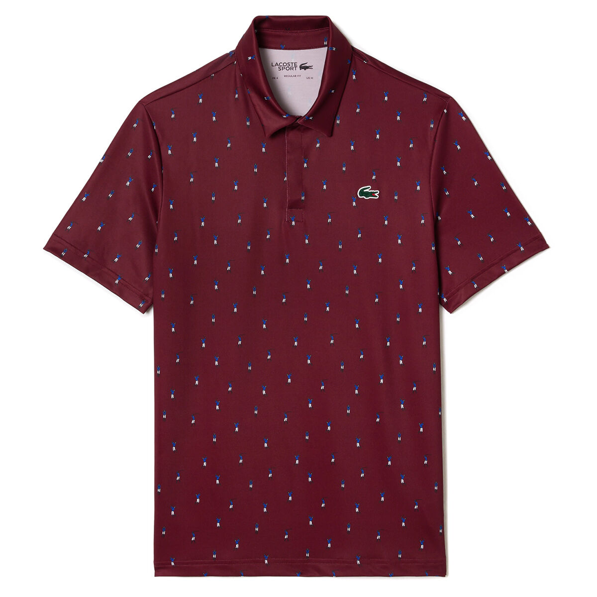 Lacoste Men's All-Over Print Golf Polo Shirt, Mens, Zin/hilo, Large | American Golf von Lacoste