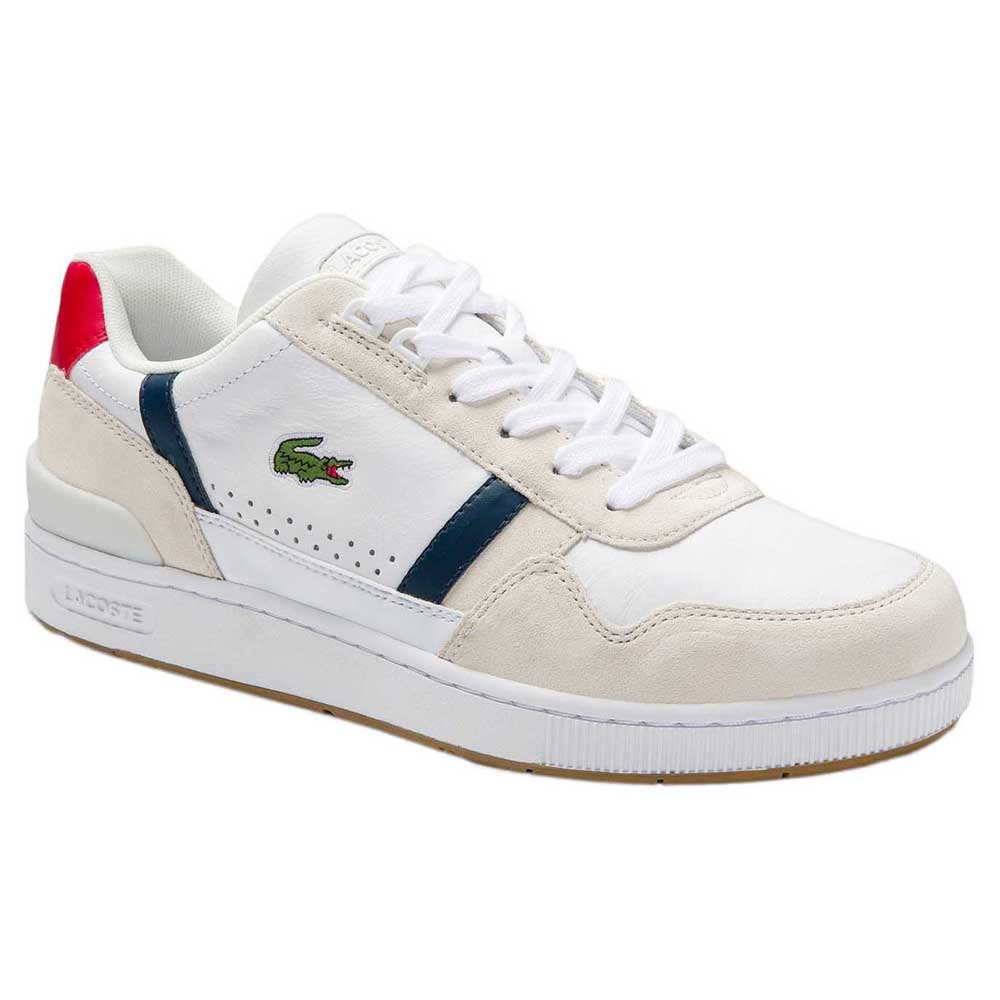 Lacoste T-clip Tricolour Leather Suede Trainers Weiß EU 39 1/2 Mann von Lacoste