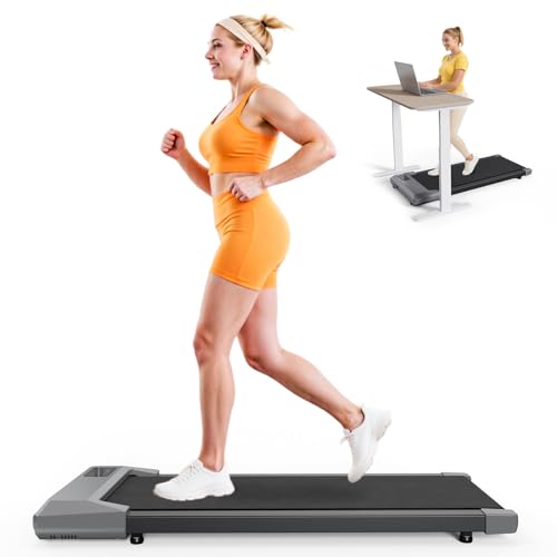 Walking Pad Raceable Lacuffy 2,5 HP, Max 136kg Laufband für Zuhause, Laufband Schreibtisch mit Smart App-Steuerung, Treadmill mit Trainingseinheiten und Multiplayer-Laufwettbewerben von Lacuffy