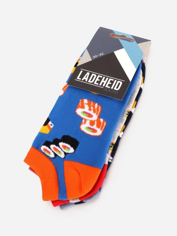 Ladeheid Socken Damen und Herren 3er Pack Sneaker Socken AT005 von Ladeheid