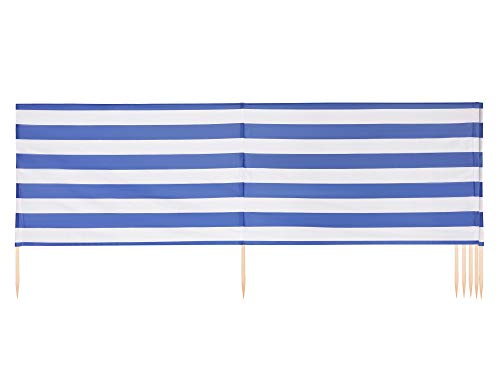 Ladeheid Windschutz Strand Sichtschutz mit Holzstab praktisches Strand Zubehör LAEX001 (Streifen, 10 m) von Ladeheid