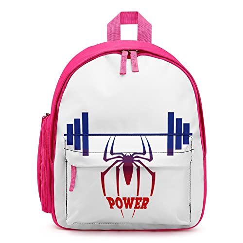 Einfache Schulrucksack Mädchen Kleine Kinderrucksack Bedruckte Schultasche mit Breiten Schultergurten Kraft der Spinnenhantel von LafalPer