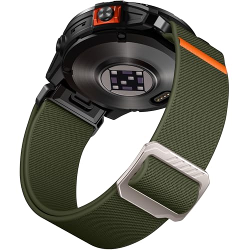 Laffav Armband Kompatibel mit Garmin Fenix 6X Pro Armband/Fenix 6X/Fenix 7X Pro/Fenix 7X Armband, Nylon QuickFit 26mm Ersatzband für Garmin Fenix 5X/Plus/Instinct 2X Solar/Epix Pro Gen 2,ArmeeGrün Laffav Armband Kompatibel mit Garmin Fenix 6X Pro Armband/Fenix 6X/Fenix 7X Pro/Fenix 7X Armband, Nylon QuickFit 26mm Ersatzband für Garmin Fenix 5X/Plus/Instinct 2X Solar/Epix Pro Gen 2,ArmeeGrün von Laffav