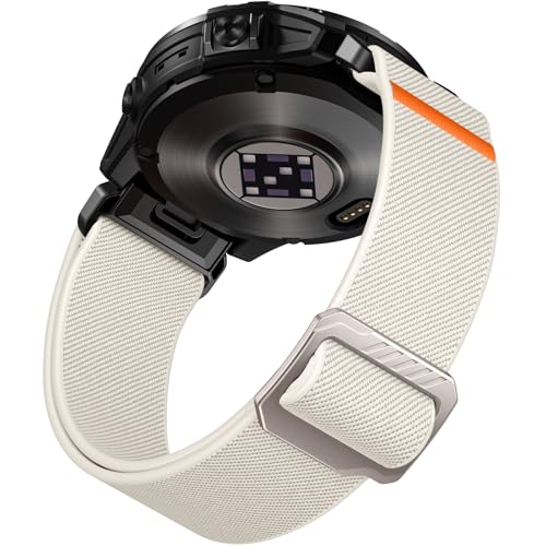 Laffav Kompatibel mit Garmin Fenix 6 Pro Armband/Fenix 6/Fenix 5/Fenix 7 Pro/Fenix 7 Armband, Nylon Elastisch QuickFit 22mm Ersatz Armband für Garmin Instinct/Epix Gen 2/Forerunner 965/955,Polarstern von Laffav