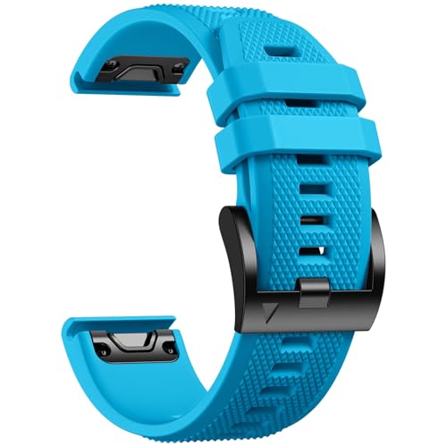 Laffav Kompatibel mit Garmin Fenix 6X Pro Armband - QuickFit 26mm Uhrenarmband für Fenix 6X Fenix 7X Pro Fenix 7X Fenix 8 Armband - Sport Silikon Ersatzband für Fenix 5X 3 Epix Pro Gen 2, Blau Laffav Kompatibel mit Garmin Fenix 6X Pro Armband - QuickFit 26mm Uhrenarmband für Fenix 6X Fenix 7X Pro Fenix 7X Fenix 8 Armband - Sport Silikon Ersatzband für Fenix 5X 3 Epix Pro Gen 2, Blau von Laffav
