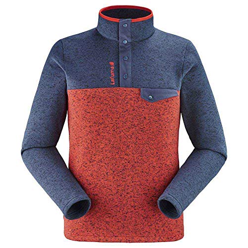 Lafuma Herren Cloudy Sweater M Pulli, Vibrant Red/Eclipse Blue, M von Lafuma