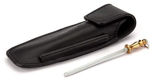 Laguiole en Aubrac EAF schwarzes Gürteletui aus Leder mit Schleifstab für EIN Taschenmesser von LAGUIOLE EN AUBRAC L