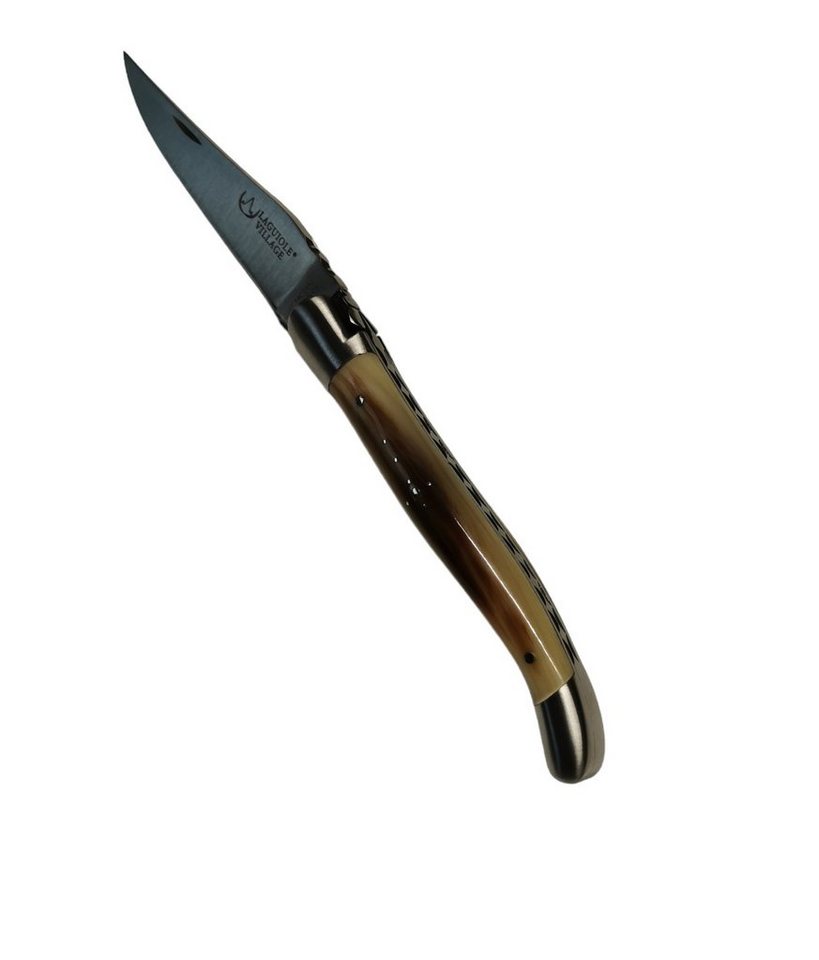 Laguiole Frankreich Taschenmesser Laguiole Village Taschenmesser mit Horn Griff in 12 cm, (1 St), Handarbeit, Edelstahlklinge von Laguiole Frankreich