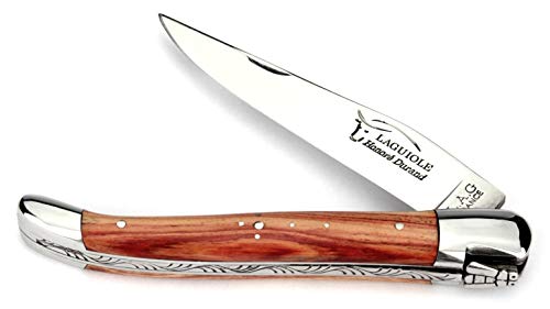 Laguiole Honoré Durand Taschenmesser Griff Rosenholz 12 cm Messer Klinge und Backen Stahl glänzend von Laguiole Honoré Durand