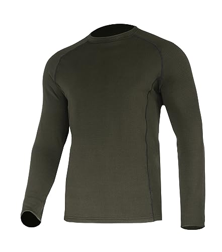 Lahti PRO Herren Thermo Unterhemd Langarm Funktionsshirt Langarmshirt Aktmungsaktiv Männer Unterwäsche Fitnessshirt Laufshirt Sportshirt Thermoshirt Schnelltrocknend | EN ISO 13688 | Grün | Größe: L von Lahti PRO