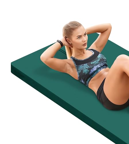 LaiEr Große Yogamatte -15mm dicke Übungsmatte Fitnessmatte für Fitnessstudio,Yoga,Pilates,Stretching und Bodenübungen für Frauen und Männer mit kostenloser Tragetasche und Klettband(183X80cmX15mm) von LaiEr