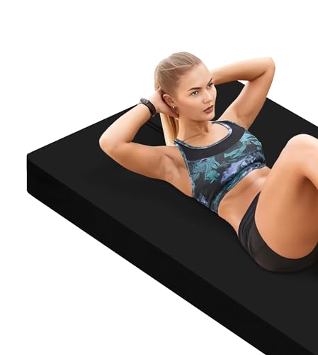 LaiEr Große Yogamatte -30mm dicke Übungsmatte Fitnessmatte für Fitnessstudio,Yoga,Pilates,Stretching und Bodenübungen für Frauen und Männer mit kostenloser Tragetasche und Klettband(183X80cmX30mm) von LaiEr