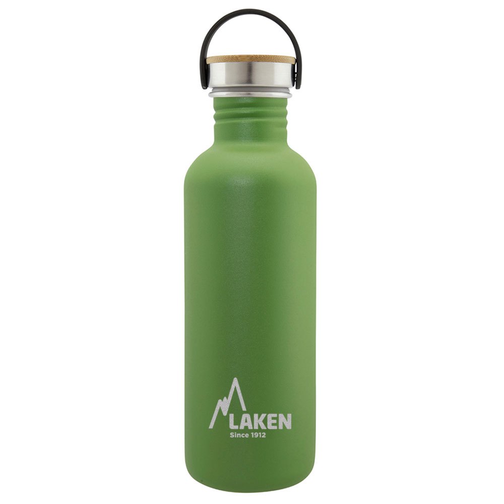 Laken Basic 1l Stainless Steel&bamboo Cap Grün von Laken