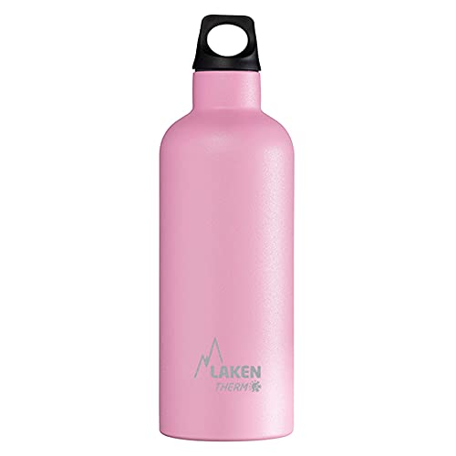 Laken Unisex – Erwachsene Futura Thermo 0,5 Liter, BPA frei, wiederverwendbar, recyelbar (schmale Öffnung) Lakenflasche 0,5 l, rosa, 0.5 von Laken