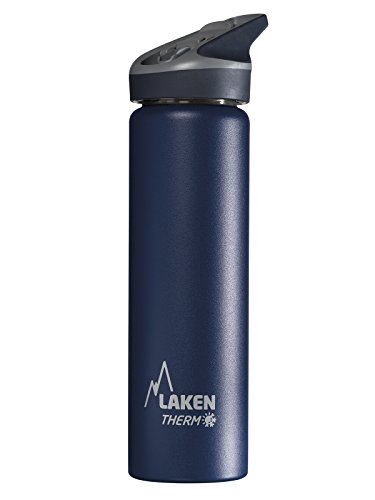 Laken Jannu Thermosflasche aus Edelstahl 18/8 und doppelwandig Vakuum, Unisex, Erwachsene, Blau, 750 ml von Laken