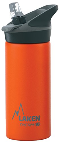 Laken Jannu Thermosflasche aus Edelstahl 18/8 und doppelwandig Vakuum, Unisex Erwachsene, Orange, 500 ml von Laken