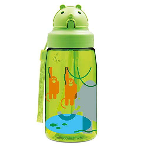 Laken OBY Kids Tritan Kinderflasche, OBY Verschluss mit Strohhalm 0,45 L JUNGLE von Laken