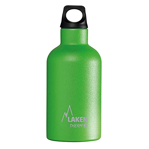 Laken Unisex – Erwachsene Futura Thermo 0,35 Liter, BPA frei, wiederverwendbar, re"cy"c"le"bar (schmale Öffnung) Lakenflasche, grün von Laken