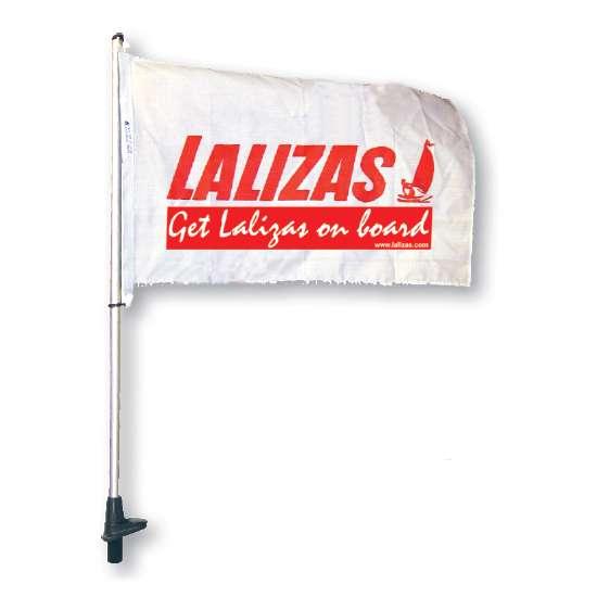 Lalizas Plug In Pole Flag Rot,Weiß 100 cm von Lalizas