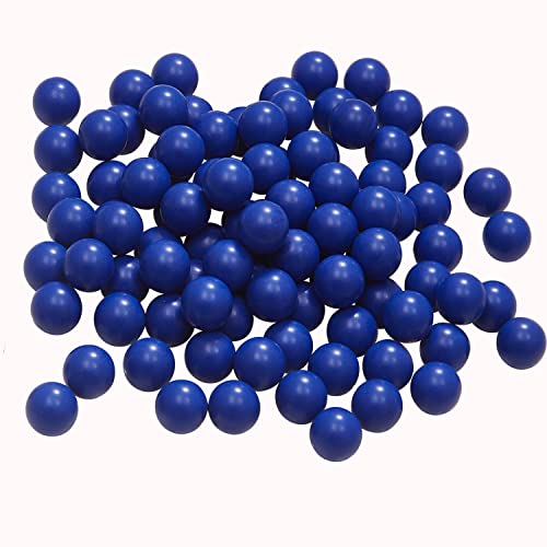 100 Runden massives Nylon 50 Kal. Paintballs 50 Kal Gummibälle Munition für TR50 Wiederverwendbare .50 Kaliber Hartplastik Projektiles zur Selbstverteidigung (blau) von Lambid