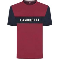 Lambretta Burgundy Herren T-Shirt SS9819-BURG/NAVY von Lambretta