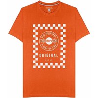 Lambretta Checker Board Herren T-Shirt SS0159-BRNT ORANG von Lambretta