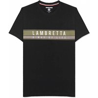 Lambretta Chest Stripe Herren T-Shirt SS0157-BLK von Lambretta